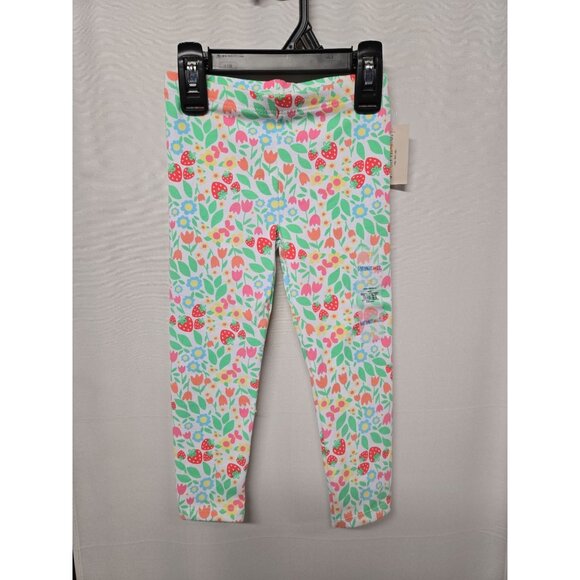 NWT Girls Strawberry Print Leggings Size 2T - Picture 1 of 3